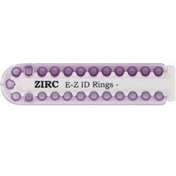 ZIRC E Z ID Rings for Instruments - Large - Neon Purple - 6.35mm, 25-Pack