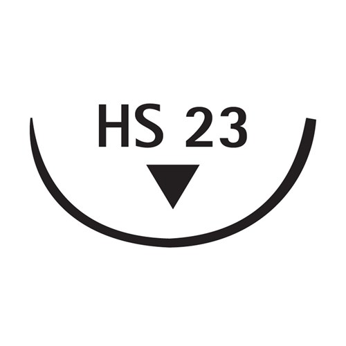 Aesculap Suture SILKAM, Black, HS23, 3/0, 1/2 Circle Reverse Cutting, 23mm, 45cm x 36-Pack