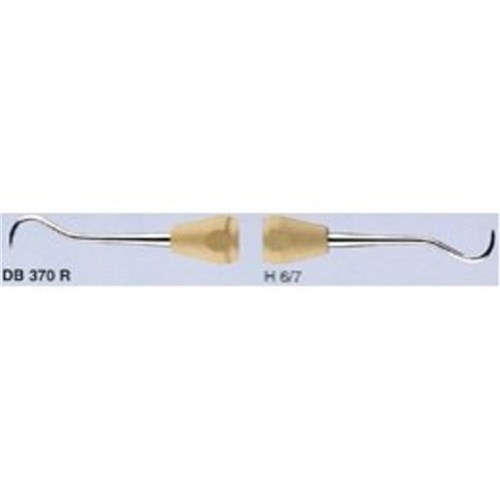 Aesculap Double Ended Ergonomic Scaler - H6/7 - Yellow Handle - DB368R - 175mm