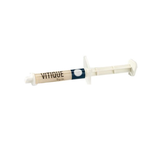 DMG Vitique - Resin-Based Luting Cement - Try In Paste - Shade White - 3.9g Syringe, 1-Pack and 10 tips