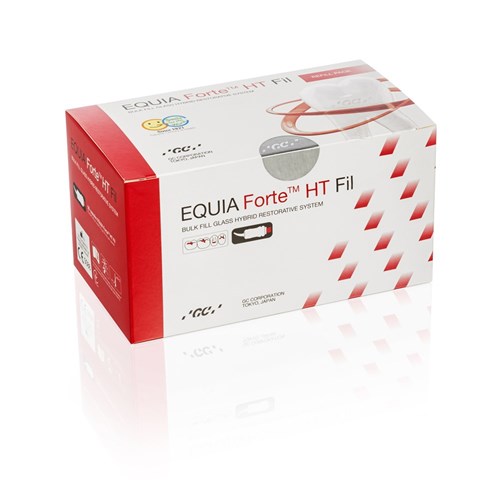 GC EQUIA Forte HT Fil - Bulk Fill Glass Hybrid Restorative - Shade A1 Capsules, 50-Pack