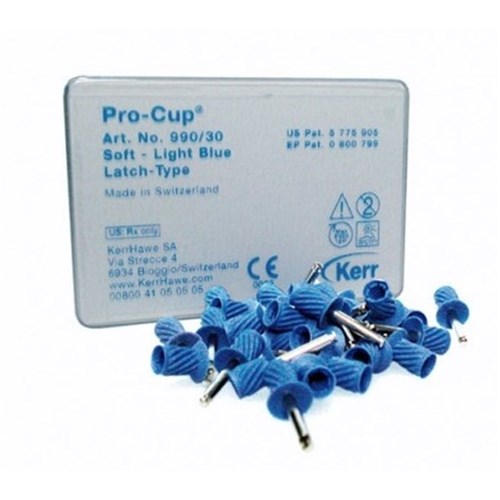Hawe Prophy Cups - Latch Type - Soft - Light Blue, 120-Pack