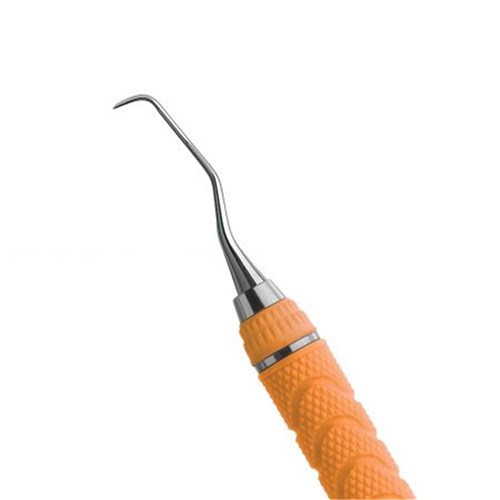 HuFriedyGroup Gracey Scaler - #11/12 Rigid - Double Ended - #C8 Resin 8 Colour Everedge Handle - Orange