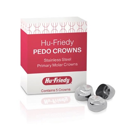 HuFriedyGroup PEDO Crowns - Stainless Steel Primary Molar Crowns - Lower Left Primary 1st - #3, 5-Pack