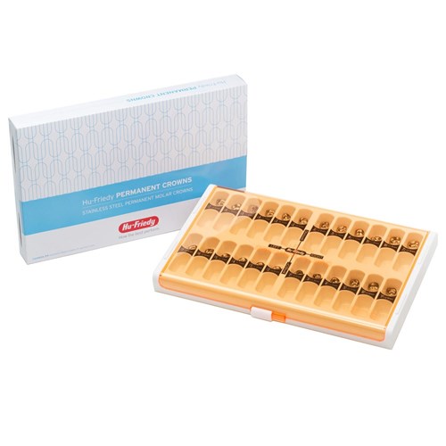 HuFriedyGroup Stainless Steel Permanent Molar Crowns - Introductory Kit, 24-Pack