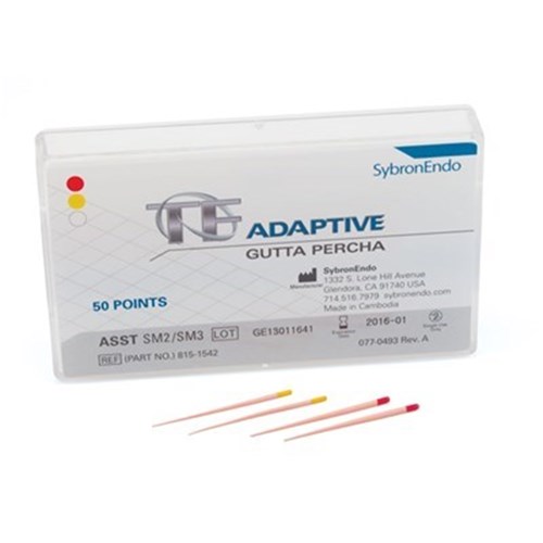 KERR TF ADAPTIVE Gutta Percha Points Small Asstorted Pk 50 SM2 and SM3