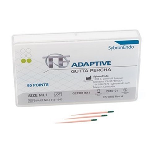 KERR TF ADAPTIVE Gutta Percha Points Medium/Large Green Pk 50 ML1
