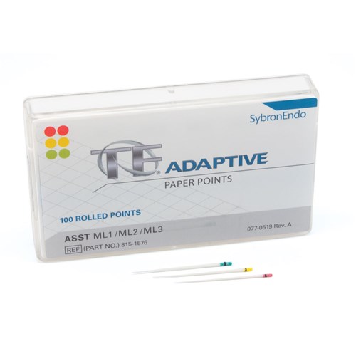 KERR TF ADAPTIVE Paper Points Medium/Large Assorted Pk 100 ML1 Ml2 ML3