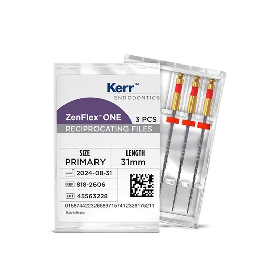 Kerr ZenFlex One - Reciprocating NiTi File - .25/.06/31mm, 3-Pack