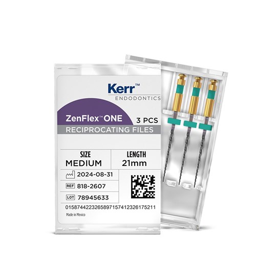 Kerr ZenFlex One - Reciprocating NiTi File - .35/.06/21mm, 3-Pack