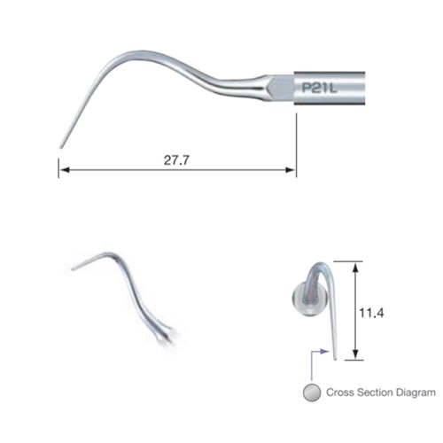 NSK Perio Tip - P21L for NSK Varios Ultrasonic Scaler and Satelec