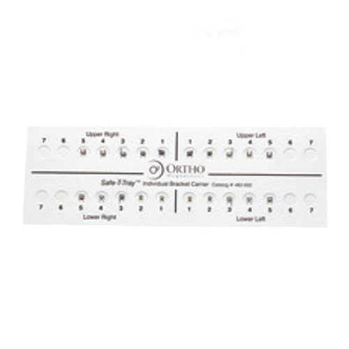NAOL Ortho Safe-T Bracket Tray, 25-Pack