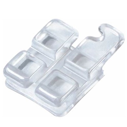 NAOL Neocrystal Plus MBT Bracket, 022, LL 2nd Bicusp with Hook -17T, 5-Pack