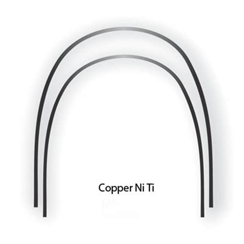 NAOL Copper Ni Ti without Stops, 016, Upper - Right Form, 10-Pack