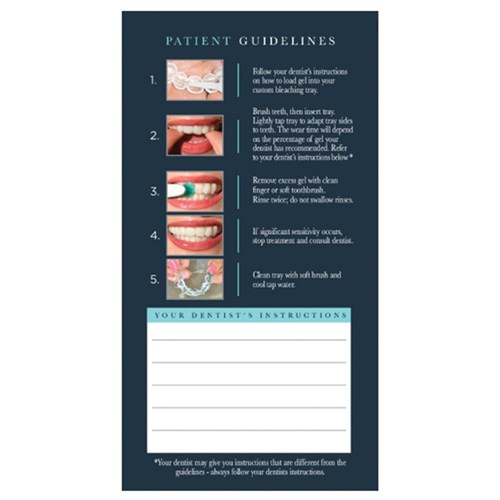 White Dental Beauty Patient Instruction Card
