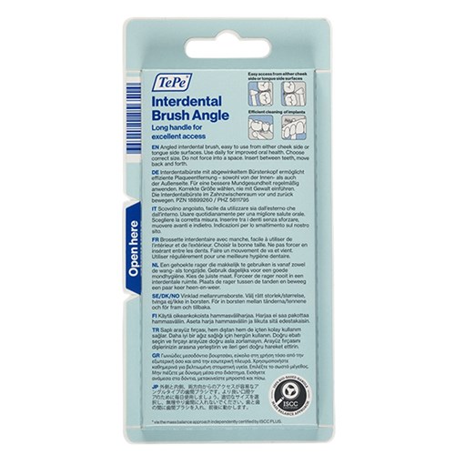TePe Angle 0.45mm Orange Pack of 6 Recycable Cardboard