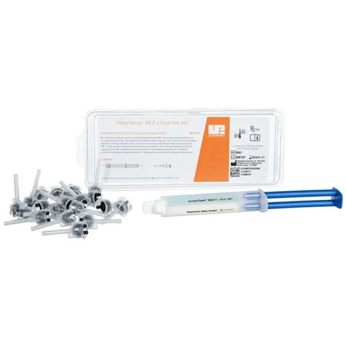 Ultradent UltraTemp Rez II - Fast Set Kit - 5ml Syringe, 1-Pack and 20 Mixing Tips