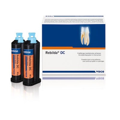 Voco Rebilda DC - Adhesive Core Build-Up - Dentine - 50g Cartridge, 1-Pack and Mixing Tips
