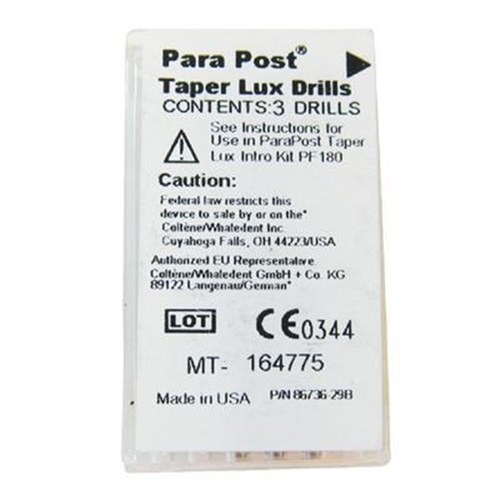 Coltene ParaPost Taper Lux Drills - 1.40mm, 3-Pack