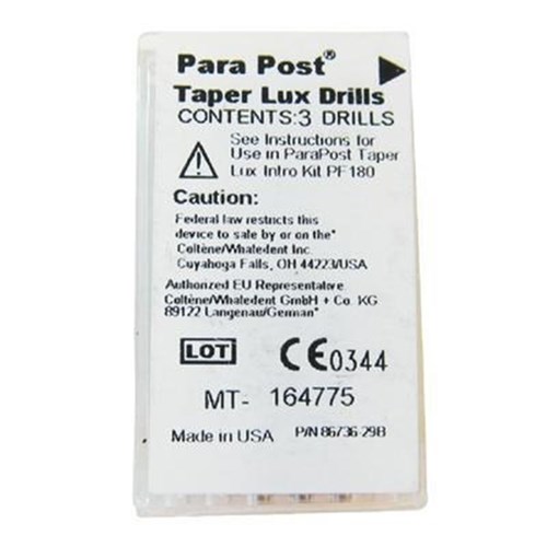 Coltene ParaPost Taper Lux Drills - 1.40mm, 3-Pack