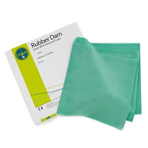 W9 Ongard Rubber Dam - Green - Medium, 36-Pack