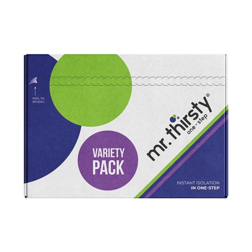 ZIRC Mr. Thirsty One-Step Isolation Device - Variety Pack - 10mm - Single Use - Assorted, 15-Pack